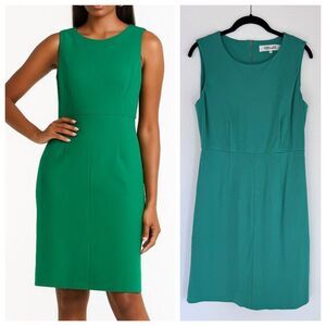 EUC Diane von Furstenberg Carrie Sleeveless Sheath Dress in Teal Green Size 8
